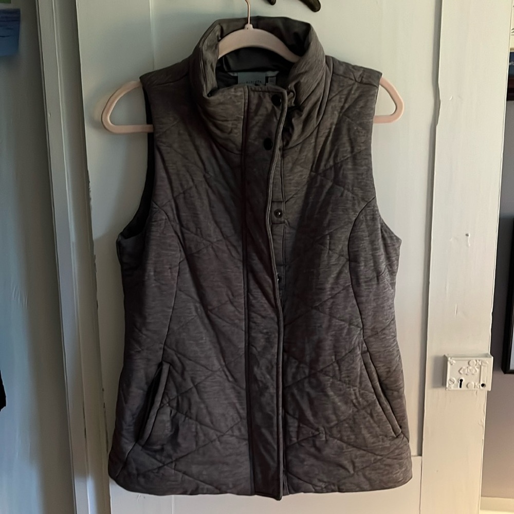 Athleta deep purple quilted vest.